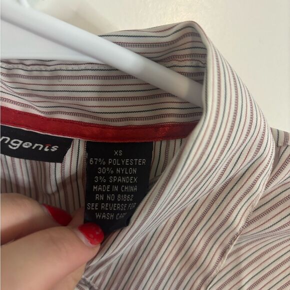 Langenis Striped Long Sleeve blouse size xs EUC VINTAGE - Picture 3 of 5